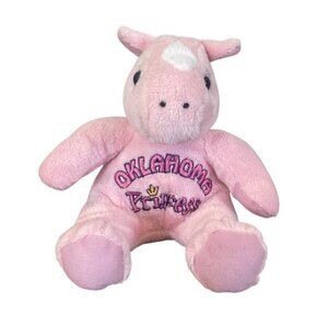 Oklahoma Cutie Souvies Beanie Plush Pink Horse Stuffed Animal Toy 7” Souvie